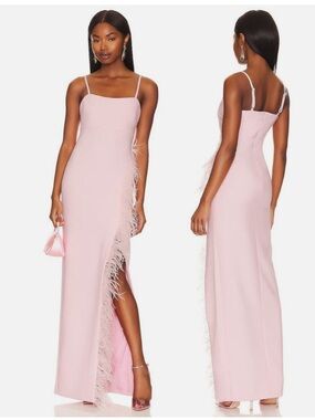 Likely Nelly Gown Maxi Dress Jersey
Side Slit Feather Dainty Fairy
Coquette NWT